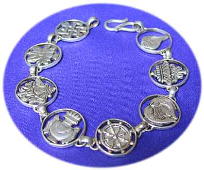 Armband  mit den 8 tibetischen Glckssymbolen