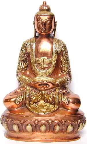 Amitabha Buddha  Kupfer/Messing