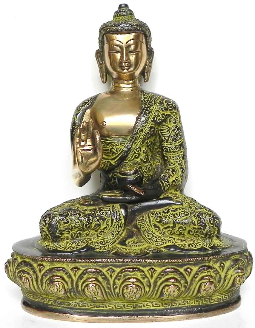 Buddha Büste … Messing-Figur aus Indien … Handschmeichler … Glücksbringer … 35mm 