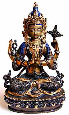 Avalokitesvara, feuervergoldet