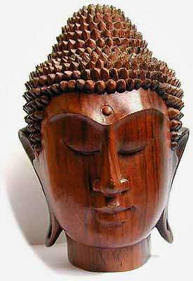 Buddha Kopf Holz