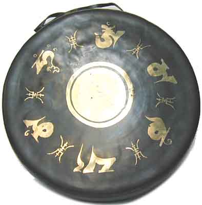 tibetischer Gong mit Mantra 