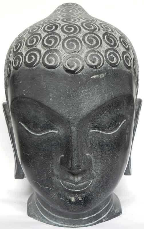 Steinskulptur Buddha Kopf