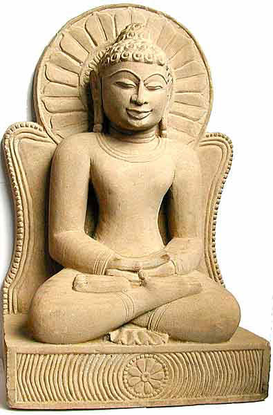 sitzender Buddha Sandstein