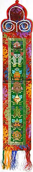 Tibetische Thanka mit  Asta-Mangala